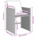 vidaXL Ensemble de salle à manger pour jardin 9 Pièces Gris clair