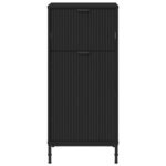 vidaXL Cabinet de salle de bain avec tiroir Noir 39 5 x 36 x 88 cm