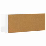vidaXL Meuble TV Blanc brillant 100 x 35 x 40 cm Bois d'ingénierie