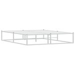 vidaXL Cadre de lit sans matelas blanc 160x200 cm métal