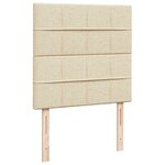 vidaXL Cadre de lit ottoman avec matelas crème 100x200cm tissu