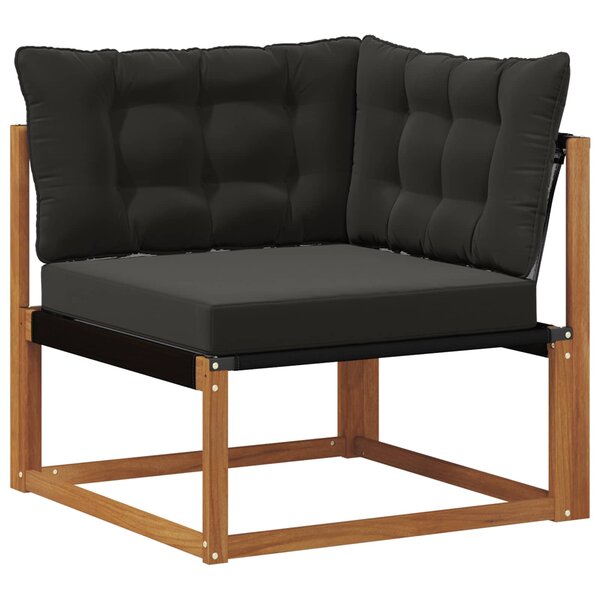 vidaXL Canapé d'angle extérieur Bois d'Acacia Massif Naturel