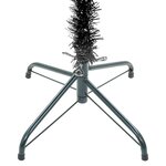 Vidaxl arbre de noël mince avec led et boules noir 150 cm