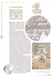Document philatélique - Notre Dame de Paris - La Charpente