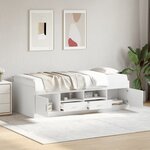 vidaXL Lit de jour avec tiroirs sans matelas blanc 90x200 cm