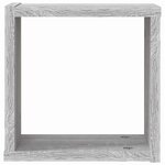 vidaXL Étagères Murales 2 Pièces Gris 26 x 15 x 26 cm Bois d'ingénierie