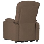 vidaXL Fauteuil inclinable électrique Marron Tissu