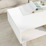 vidaXL Table basse Blanc 80 x 46 x 35 cm Bois d'ingénierie