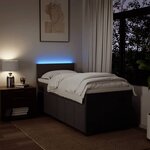 vidaXL Sommier à lattes de lit avec matelas Marron foncé 80x200 cm