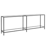 vidaXL Table console Transparent 220x35x75 5 cm Verre trempé