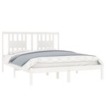 vidaXL Cadre de lit sans matelas blanc bois massif 140x200 cm