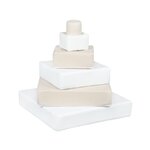 Pyramide- lot de 6 gros blocs blanc cappuccino