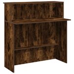 vidaXL Bureau de réception chêne fumé 100x50x103 5cm bois d'ingénierie