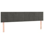 vidaXL Sommier à lattes de lit et matelas Gris foncé 160x200cm Velours