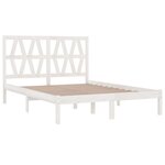 vidaXL Cadre de lit Blanc Bois de pin massif 120x200 cm