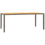 vidaXL Ensemble à manger de jardin et coussins 7 Pièces gris rotin
