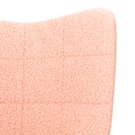 Chaise relaxante vidaXL en tissu curly rose