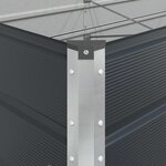 vidaXL Jardinière Anthracite 195 x 100 x 45 cm Acier galvanisé