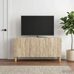 vidaXL Meuble TV 99 x 34 5 x 50 cm Chêne Sonoma Bois d'ingénierie