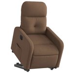 vidaXL Fauteuil inclinable électrique marron tissu