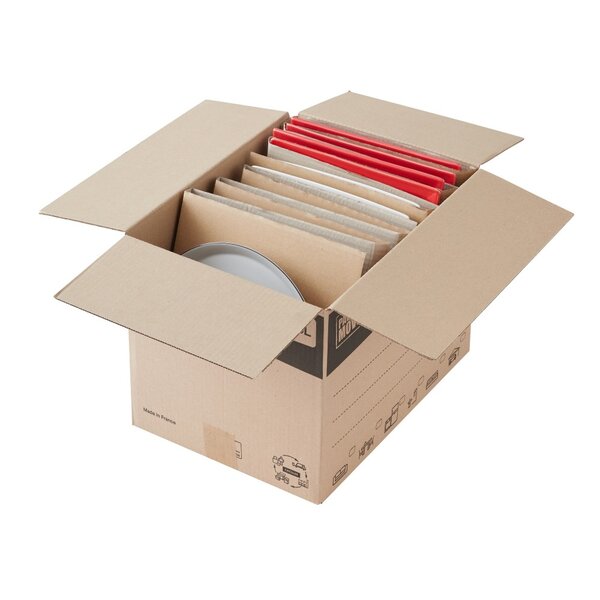 Pack and Move - Lot 130 croisillons de calage déménagement avec carton - 40 x 30 x 30 cm - Pour assiettes et cadres - Carton renforcé