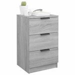 vidaXL Table de chevet Sonoma gris 40x36x65 cm