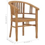 vidaXL Chaises de jardin lot de 2 Bois de teck solide