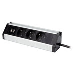 Multiprise d'angle 3 prises + 2 usb et support pour tablette - zenitech