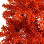 Vidaxl arbre de noël mince avec led et boules rouge 150 cm