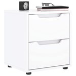 vidaXL Table de chevet VISNES blanc 45x40x50 cm bois d'ingénierie
