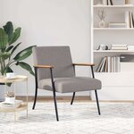 vidaXL fauteuil Taupe 59 x 75 x 78 cm tissu