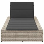vidaXL Transat avec coussin flottant gris clair résine tressée
