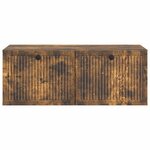 vidaXL Meuble TV mural Chêne fumé 78 5 x 41 x 30 cm Bois d'ingénierie