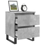 vidaXL Table de chevet gris béton 40x35x50 cm bois d’ingénierie