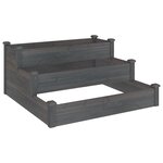 vidaXL Lit surélevé de jardin gris 120x120x56 cm bois massif de sapin