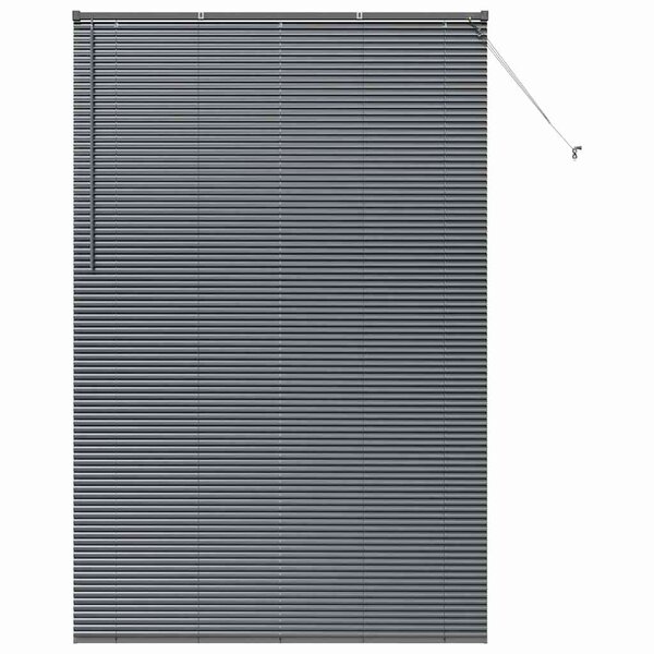 vidaXL Store de Fenêtre avec des rideaux Gris foncé Aluminium