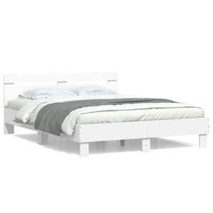 vidaXL Cadre de lit sans matelas blanc 140x200 cm