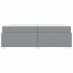 vidaXL Cadre de lit avec matelas Gris clair 200 x 200 cm tissu