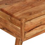vidaXL Table basse Bois massif avec tiroir sculpté 100x50x40 cm