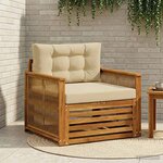 vidaXL Sofa de milieu extérieur Bois d'Acacia Massif Naturel