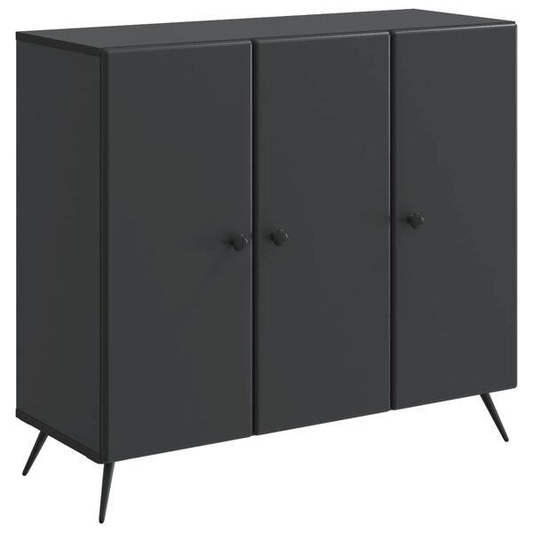 vidaXL Buffet Noir 89 x 34 5 x 80 cm Bois d'ingénierie