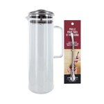 Carafe à thé glacé 1 5 litre + paille inox avec filtre