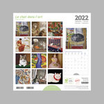 Calendrier 2022 mural 30x30 cm Le Chat dans l'Art