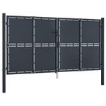 vidaXL Portail de jardin Acier 300 x 125 cm Anthracite