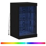 vidaXL Buffet LED Chêne noir 41 x 37 x 67 cm Bois d'ingénierie