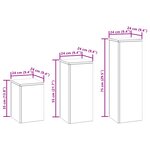 vidaXL Supports de plantes d'extérieur Pillar 3 Pièces Acier inoxydable
