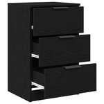 vidaXL Cabinet de chevet Chêne noir 40 x 65 x 65 cm Bois d'ingénierie