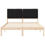 vidaXL Cadre de lit avec tête de lit rembourrée Noir 140 x 190 cm