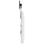vidaXL Tête de lit suspendue Avec lumière LED Blanc Tissu