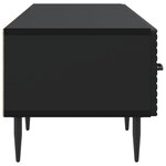 vidaXL Meuble TV avec tiroir Noir 147 x 34 5 x 30 cm Bois d'ingénierie